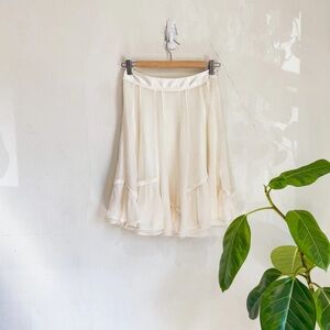 Vintage Cream White Boho Skirt